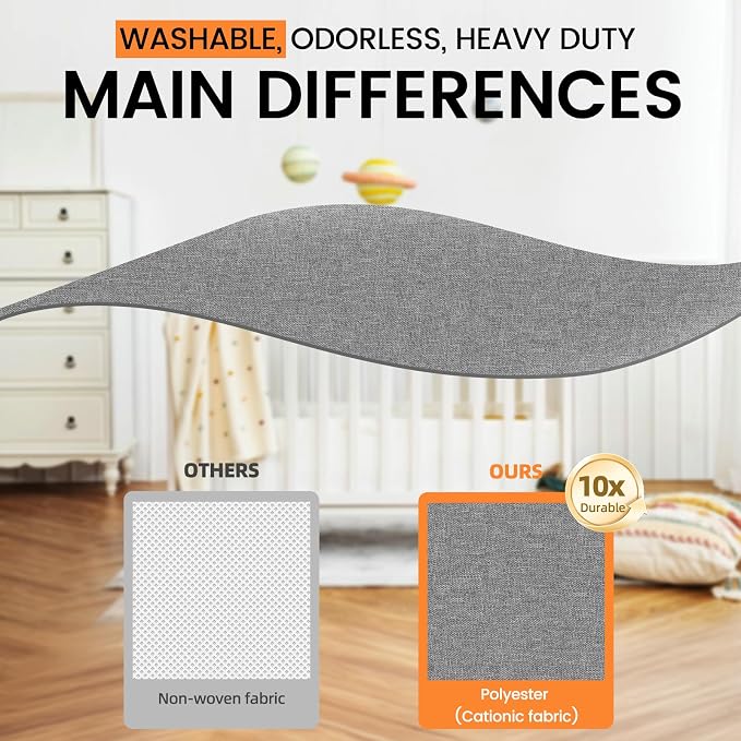 3 Pack Sock Underwear Drawer Organizer Dividers, 64 Cell Fabric Foldable Dresser Organizer for Closet Organizers and Storage Boxes for Organizing Socks, Underwear, Ties (16+24+24 Cell, Gray) - Image 4
