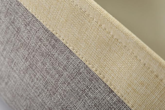 Storage Basket for Organizing - 3 Pack 14x10x7 inch Large Collapsible Storage Bin for Shelves, Fabric Storage Cubes for Organizer ClosetCloth Gift Toy (Grey & Gold) - Image 8