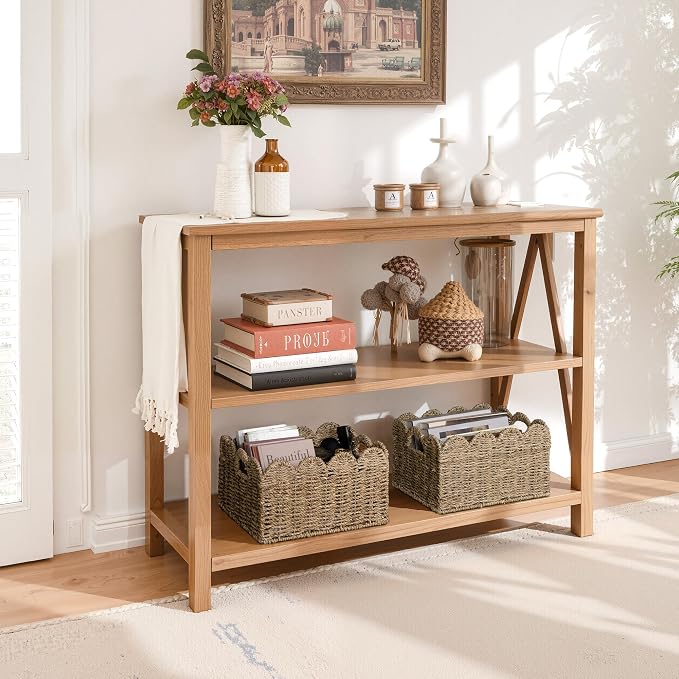StorageWorks Wicker Storage Baskets for Shelves, Woven Basket for Nursery | Scalloped Wicker Basket for Living Room, Decorative Scalloped Baskets for Storage, Wicker Baskets for Organizing and Decor - Image 6