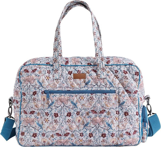 Maison d' Hermine Weekender Bags for Women Cotton Quilted Duffel Overnight Luggage Weekend Bag for Men Gym Gifts Travel | Overnight Luggage Weekend Bag for Men Gym Sports Gifts Duffle bag Business Travellers Trip Spring Summer by MaisondHermine