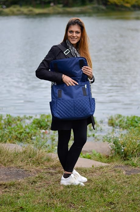 PERSONALIZED Large Diaper Bag Messenger Bag Baby Shoulder Bag Monogram Custom Diaper bag - Image 6
