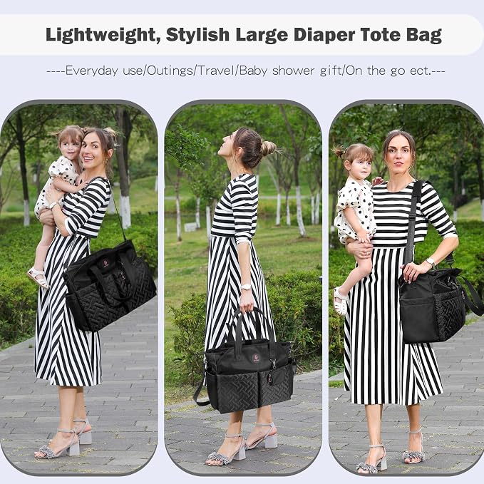 Diaper Bag Tote: Large Tote Baby Bag Boy Diaper Bag Stylish Girl Diaper Bag,Shoulder Mommy Bag - Image 3