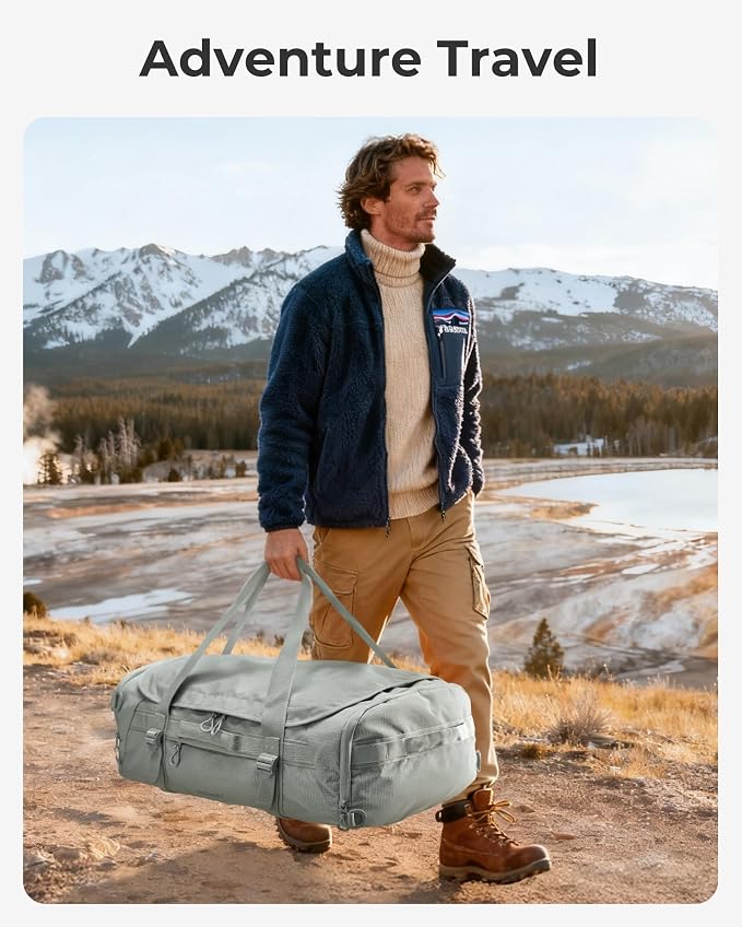 BAGSMART 4-IN-1 Duffle Bag for Travel, 40L Gym Bag Workout with Wet Pocket | TSA Carry on Backpack with Shoes Compartment, Duffle & Backpack for Gym Travel Weekender Hiking, Water-resistant - Image 7
