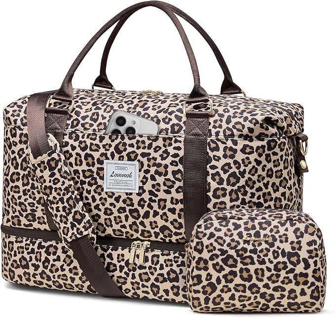 LOVEVOOK Travel Duffle Bag,Weekender Bags for Women with Shoe Compartment，Carry on Overnight Bag with Toiletry Bag,Gym Duffel Bag with Wet Pocket, Hospital Bags for Labor and Delivery by LOVEVOOK
