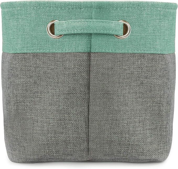 Sorbus Premium Fabric Storage Cubes 15 Inch - Big Sturdy Collapsible Storage Bins with Dual Handles - Foldable Baskets for Organizing - Decorative Cube Storage Bins for Home & Office Use- 3 Pack| Teal - Image 5