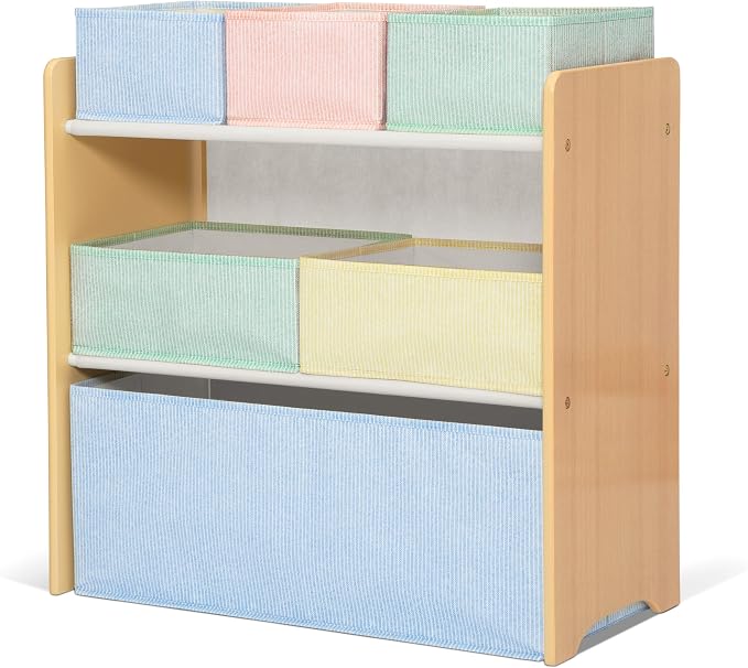 Delta Children - GapKids 6 Bin Toy Organizer - Greenguard Gold Certified, Pastel - Image 6