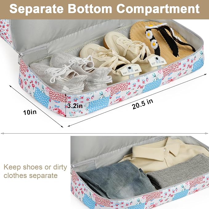 Weekender Bags for Women, 21" Travel Duffle Bag with Shoe Compartment | 3PCS Carry On Overnight Large Duffel Bag with Crossbody Bag and Toiletry Bag for Weekend Travel Gym Hospital Business Trip - Image 5