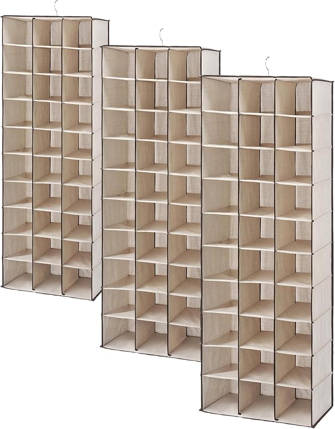 Whitmor Hanging Shoe Shelves 30 Section (Pack of 3) by Whitmor