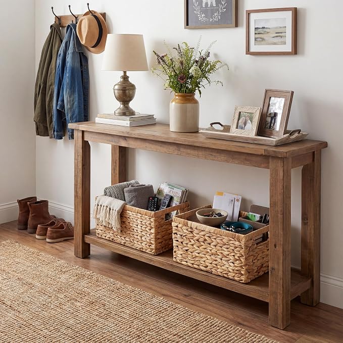 GRANNY SAYS Wicker Storage Baskets for Shelves, Hyacinth Baskets, 2-Pack | Water Hyacinth Wicker Baskets for Storage, Woven Baskets for Storage, Wicker Baskets for Shelves, Rectangle Basket for Pantry - Image 7