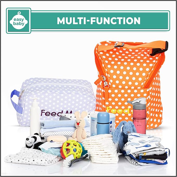 Easy Baby - Diaper, Bottle, and Supplies - Organizer Pouches and Changing Pad - Change, Feed, Dress, and Clean Me (8 Pack Laguna) | Organizing Packing Tote Cubes for Baby Items - Image 6