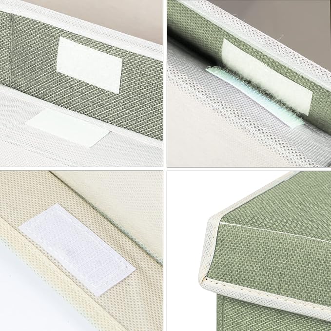 Large Toy Box Chest Storage with Lid, Collapsible Kids Toy Storage Box Bin | Toy Chest with Rivets Handles for Kids, Boys, Girls, Nursery, Playroom, Living Room, Bedroom, 25"x 13" x 16" (Linen Green) - Image 6