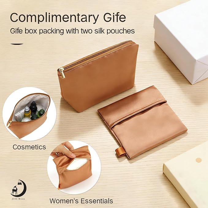 Fits for Brikin Bag Insert Organizer For Hermes(25 R,Gold) | Premium Silk Material,Smooth Touch,Lightweight,zipper,protect from scratches & stains,multiple pockets,keychain,waterproof - Image 5