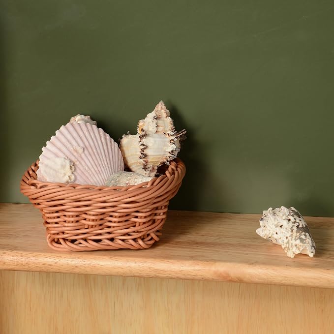 Constructive Playthings Set of Six 5" Square Plastic Woven Baskets for Storage or Sorting - Image 3