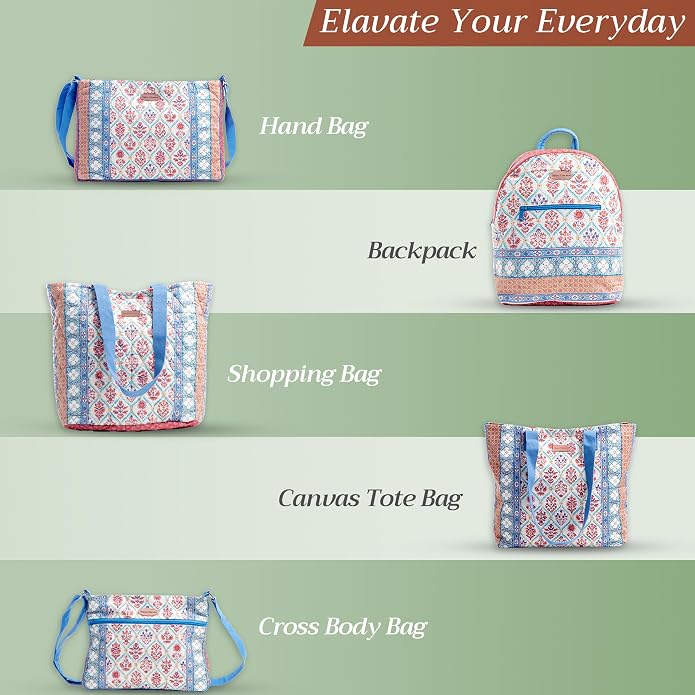 Maison d' Hermine Weekender Bags for Women Cotton Quilted Duffel Overnight Luggage Weekend Bag for Men Gym Gifts Travel | Overnight Luggage Weekend Bag for Men Gym Sports Gifts Duffle bag Business Travellers Trip Spring Summer - Image 7