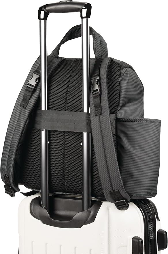 Skip Hop Diaper Bag Backpack with Portable Changing Pad Adjustable Pocket for 30 oz Tumblers 9 Total Pockets Insulated Packing Cubes Luggage Sleeve & Stroller Straps Fits a 14” Laptop Forma Next Black - Image 5
