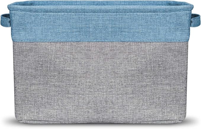 Sorbus Cubby Storage Organizer 15 Inch - Big Sturdy Collapsible Storage Bins with Dual Handles - Foldable Baskets for Organizing - Decorative Storage Bins for Shelves at Home & Office - 3 Pack| Aqua - Image 5