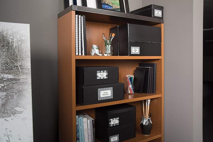 Black Flip-Top Document Storage Box - 2 1/2W x 12 1/4L x 10 1/4" H - Image 3
