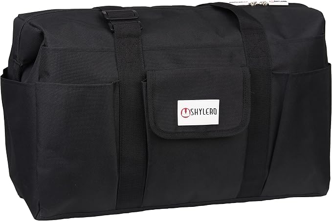 White Peas Nurse Bag & Utility Tote - Waterproof, Top YKK Zip, L18" x H14" x W7" - SHYLERO - Image 2