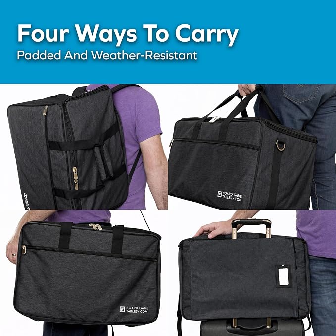 Board Game Bag, Fits 7 Standard Boxes, Padded For Protection | Carry With Backpack | Shoulder Strap or Luggage Slip | Duffle Bag For Travel Or Game Night - Image 3