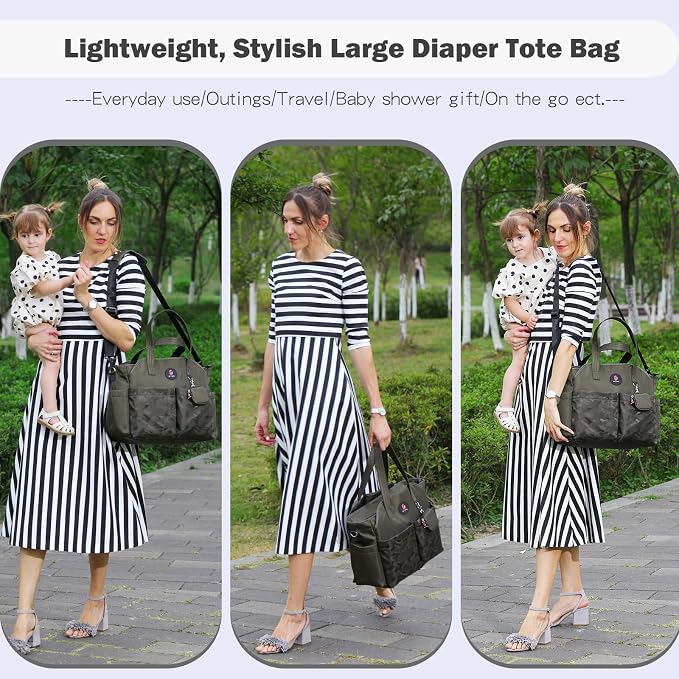 Diaper Bag Tote: Large Tote Baby Bag Boy Diaper Bag Stylish Girl Diaper Bag,Shoulder Mommy Bag - Image 4