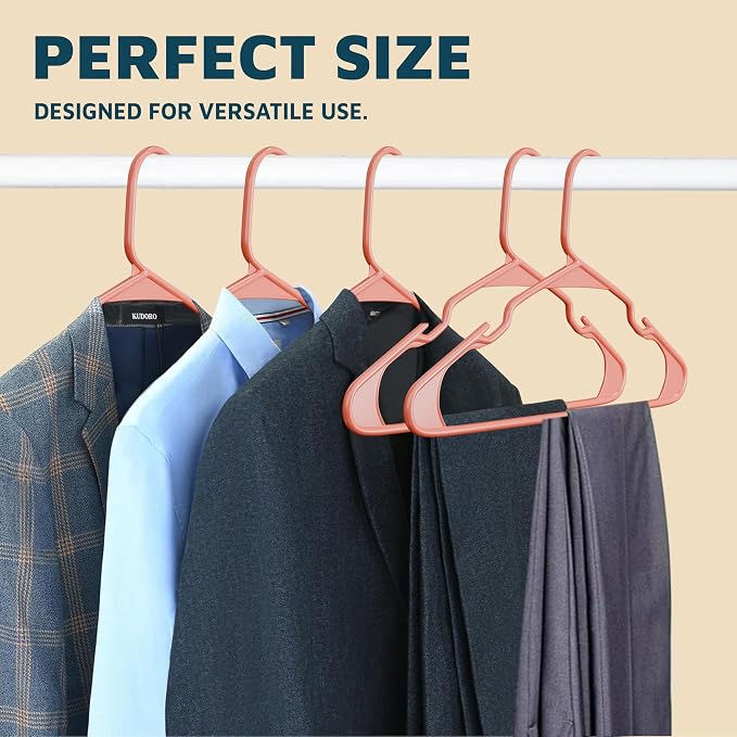 Lifemaster Plastic Clothes Hangers – Heavy Duty Hanger Set, for Organizing Clothes, Dresses, and Coat, Holds Up to 5 lbs, Space-Saving Hangers with Non-Slip Shoulder Grooves, Pack of 120, Dark Brown - Image 10
