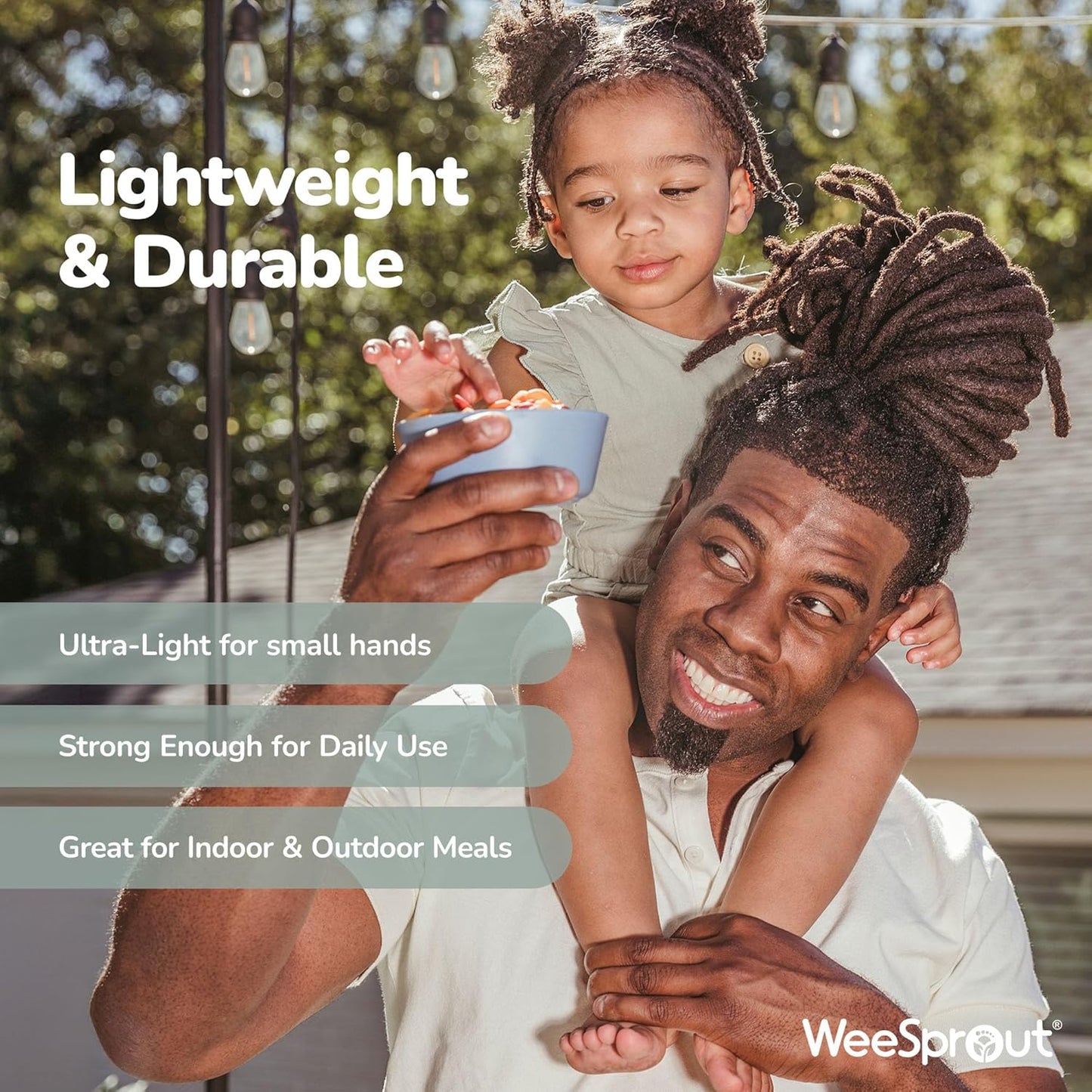 WeeSprout Bamboo Kids Bowls with Lids, Set of Four 10 oz Kid-Sized Dinnerware, Cereal, Leftovers & Snack Bowl, Dishwasher Safe (Pink, Green, Gray, & Beige)