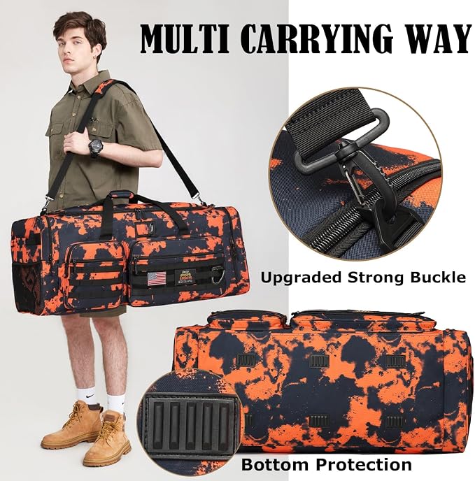 130L Extra Large Duffle Bag for Men, Heavy Duty Large Duffle Bag for Travel | Shoe Compartment, XL Sports Gym Equipment Bag for Hockey Football Baseball Basketball & More - Image 5