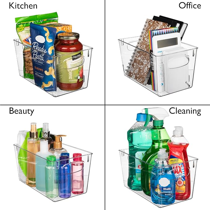 ClearSpace Clear Plastic Storage Bins – Perfect Kitchen Organization and Storage or Pantry Storage – Fridge Organizer, Pantry Organization and Clear Storage Bins, Cabinet Organizers | Plastic storage bin for pantry organization, kitchen storage, and re... - Image 4