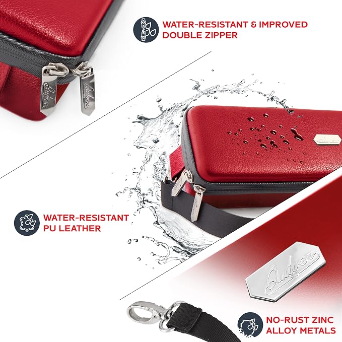 Red Bolt Card Carrying Case fits PM Cards and other TCG Games - Storage Bag for Playing/Trading Cards and Deck Box (Straps, Dividers & 100 Apollo Card Sleeves) | Fits 800+ cards, PU leather, adjustable velcro dividers, shoulder strap, 100 Apollo sleeve... - Image 2