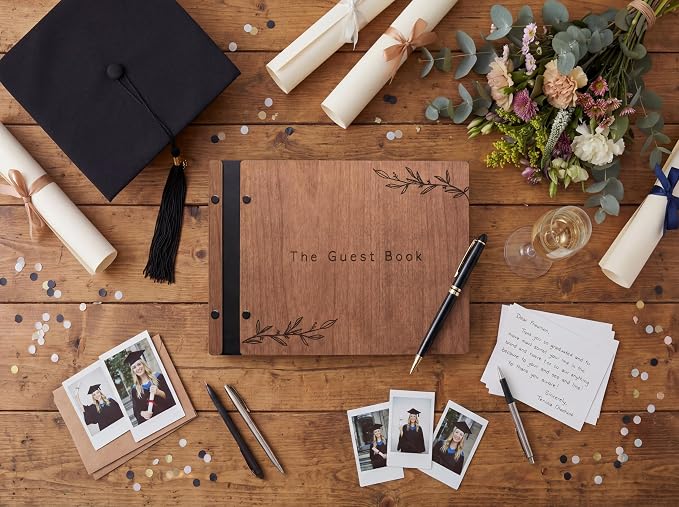 Aspen Studio Guest Book with Signing Pen with Photo of Polaroid for Wedding Book and Memorial Occasions Guest Signing Book for Wedding, Memory Guest Book - Image 9