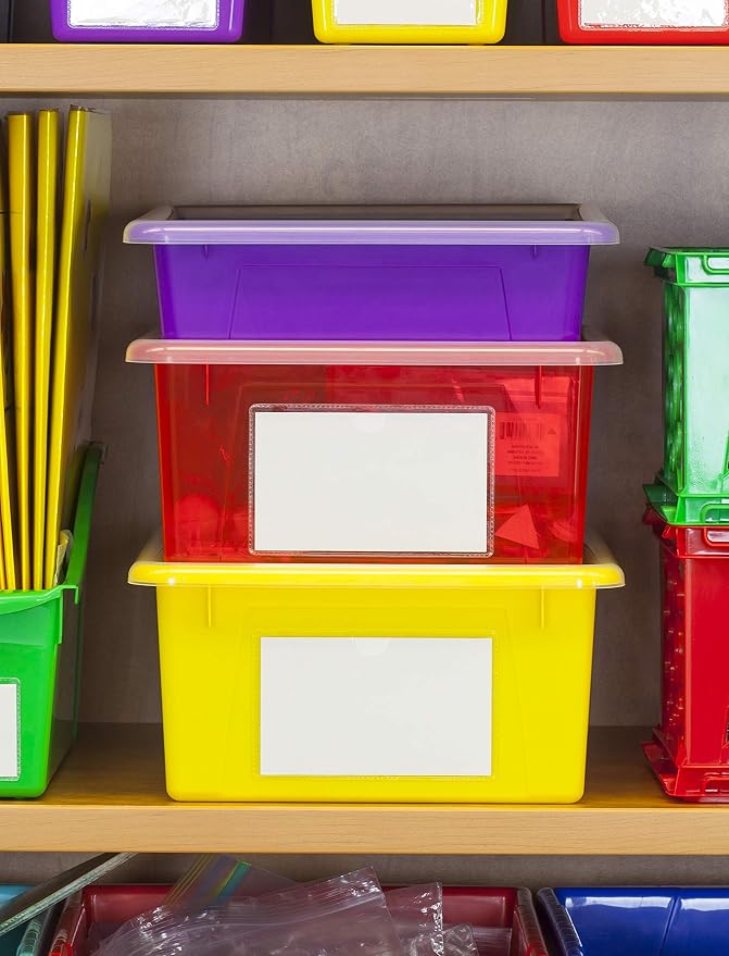 Storex Letter Size Flat Storage Tray – Organizer Bin for Classroom, Office and Home, Black, 20-Pack (62516A05C) - Image 2