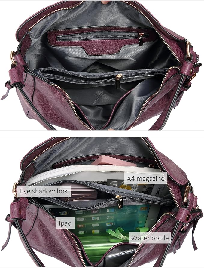 Hobo Crossbody Bag for Women, Designer Shoulder Purse Handbags - Image 10