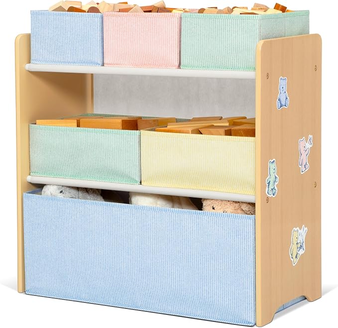 Delta Children - GapKids 6 Bin Toy Organizer - Greenguard Gold Certified, Pastel - Image 5
