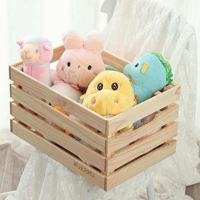 Wooden Crates are Suitable for Storage, Milk crates, Wine Crates, Toy Crates, Display and Decoration, Camping, and Other Purposes. They are Sturdy and Durable, set of 2 Length of 17.7 inches. - Image 5