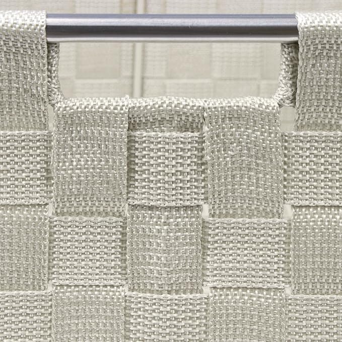 Sorbus Storage Box Woven Basket Bin Container Tote Cube Organizer Set Stackable Storage Basket Woven Strap Shelf Organizer Built-in Carry Handles (Beige) - Image 7