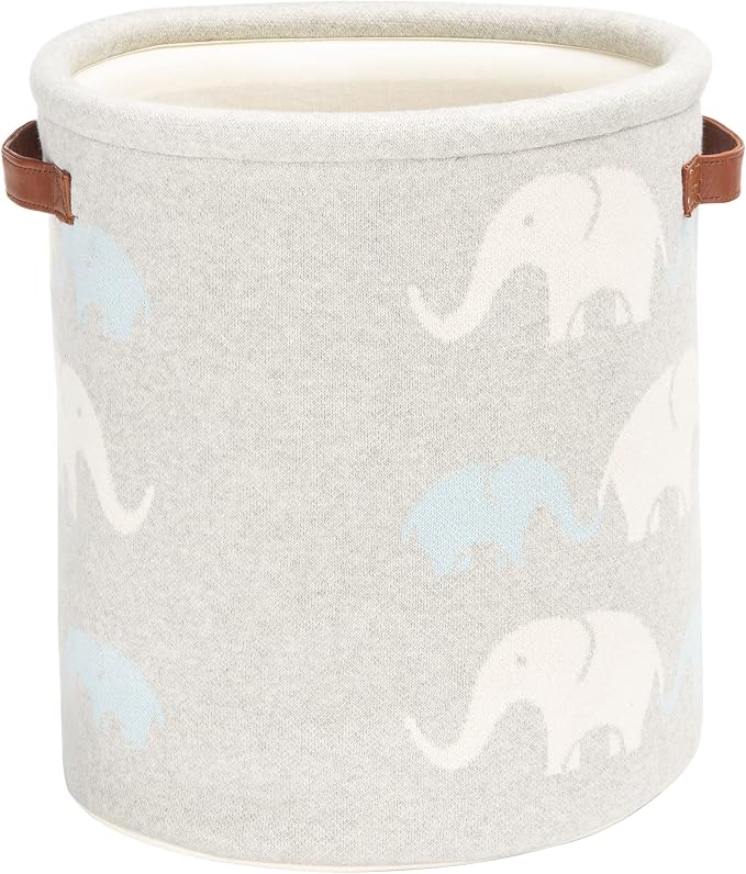 SAFAVIEH Baby Collection Effy Elephant Grey Cotton Nursery Storage Basket with Handles (Fully Assembled) by Unknown