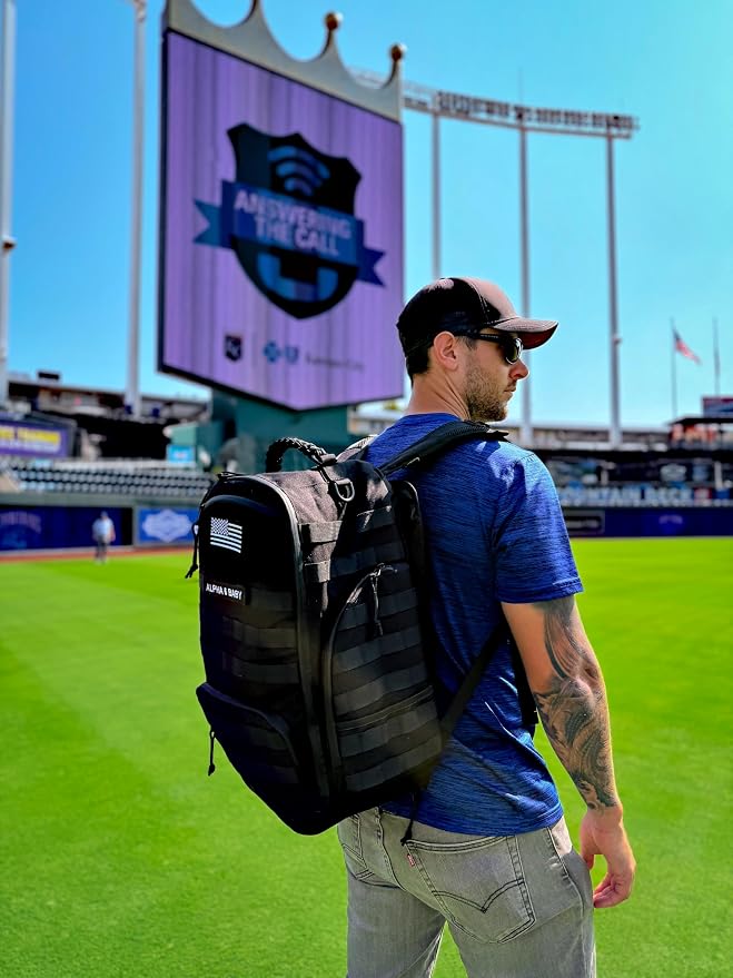 Diaper Changing Backpack | Diaper Bag for Dads w/Changing Pad, Discrete Concealed Pocket for Personal Items - Image 5