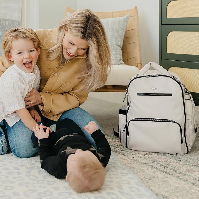 JuJuBe x Witney Carson - New Classic Diaper Bag Backpack with Portable Changing Pad, Stroller Straps, Large Travel Backpack, Carrying Baby Bottles, Wipes, Diapers, Cloud, Mothers Day Gift - Image 7