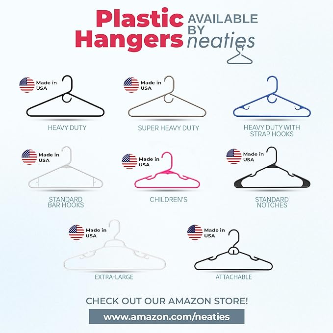 Plastic 12” Kids Hangers 30 Pack – Made in the USA – 5lb Capacity Baby & Toddler Clothes Hangers with Notches & Reinforced Edges – Fits Children’s Sizes Up to 8 – Pink - Image 7