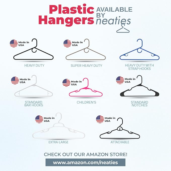 Plastic 12” Kids Hangers 100+ Pack (120 Count) – Made in the USA – 5lb Capacity Baby & Toddler Clothes Hangers with Notches & Reinforced Edges – Fits Children’s Sizes Up to 8 – Peach - Image 7
