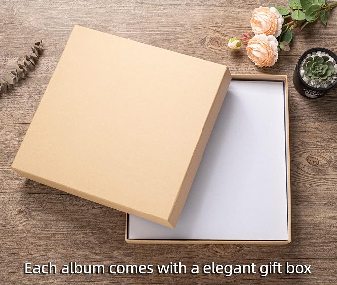 Super Large Photo Album Self Adhesive Scrapbook Album for 4×6 5×7 8×10 10×12 or Bigger Pictures DIY Magnetic Linen Cover Album 80Sheets/160Pages DIY Photo Album(White) - Image 6