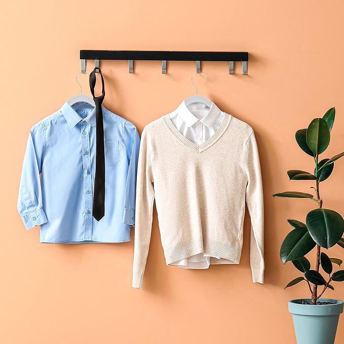 HOUSE DAY Velvet Kids Hangers 60 Pack, Premium Childrens Hangers for Closet, Ultra Thin Cute Hangers Kids Clothes Hanger, Non Slip Kids Felt Hangers 14 Inch, Small Hangers for Kids Clothes, Grey | Grey Ultra Thin Cute Clothes Hanger, Non Slip Small Fel... - Image 8