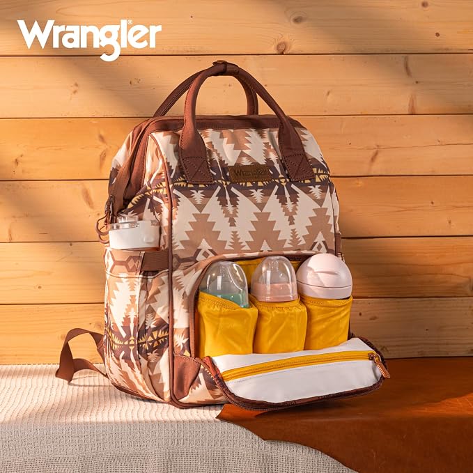 Wrangler Callie Diaper Bag Backpack with Stroller Straps Multifunction Baby Travel Bag WG2210-9110TN - Image 3