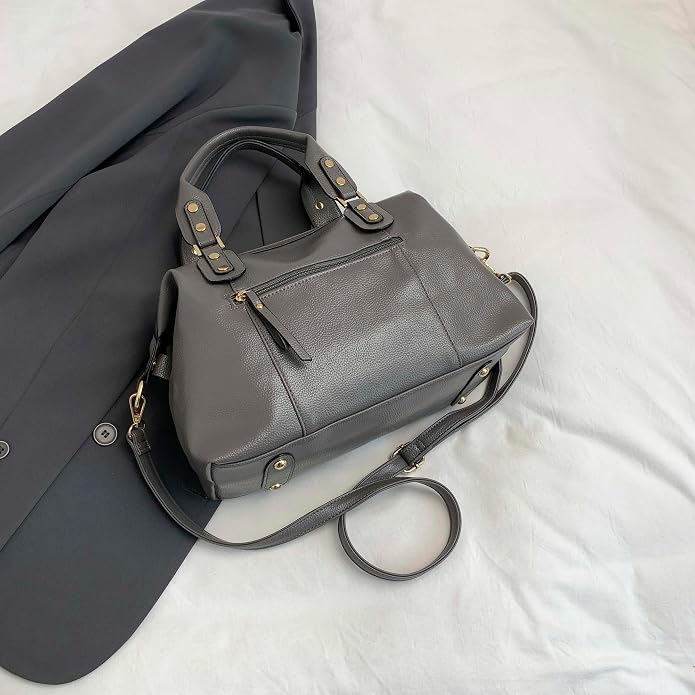 Handbags and Purses for women Vegan Leather Tote Bag for Women Satchel Shoulder Bags Travel Purse with Compartments - Image 6