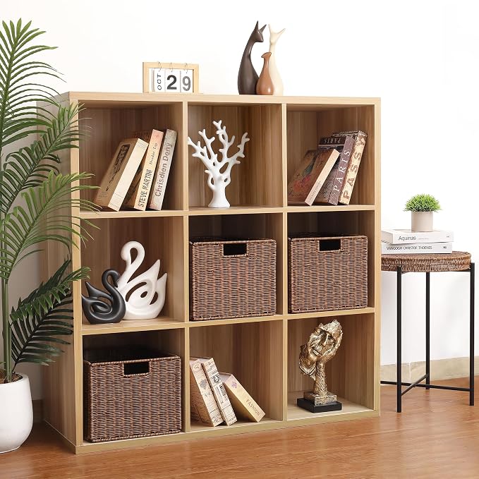 Wicker Storage Basket - Large 12x12x10in Cube, Woven Wicker for Shelves, Pantry, Kitchen & Bathroom Organization (Brown) - Image 4