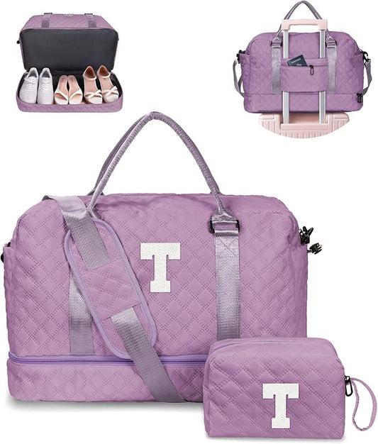 Women's Gifts-Personalized Duffle Bag with Shoe Compartment | Dance Bag-Weekender Bags, Overnight Bags for Travel, Graduate Gift,Gifts for Best Friend Woman-Gift for Young Women by Vogewood