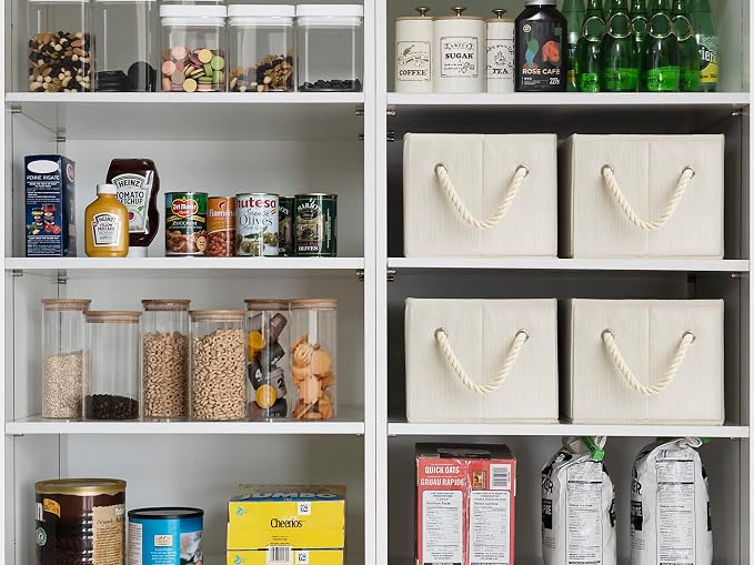 StorageWorks Two 3-Shelf Separable Closet Hanging Shelves with 3-Pack Storage Bins - Image 8