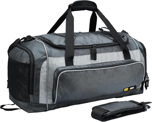 MIER Large Gym Bag for Men 60L Duffel Bag with Shoe Compartment | Lightweight & Durable Sports Duffles; Suited for Workout Fitness Travel Weekender; Water Resistant; Adjustable Shoulder Strap by MIER