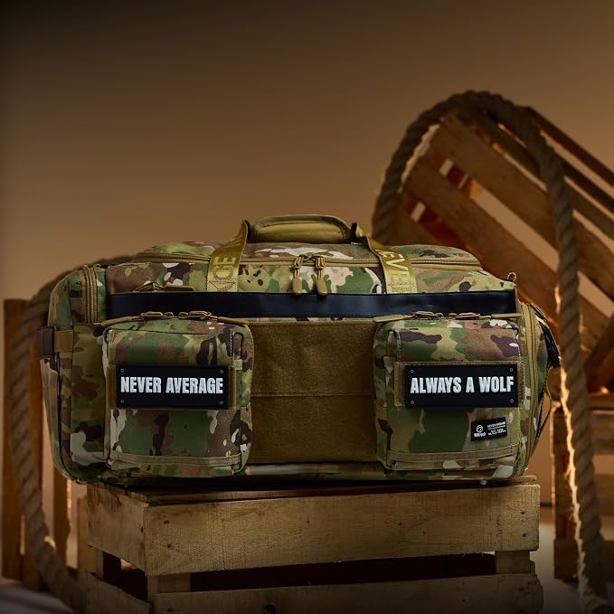 WOLFpak Ultimate 40L Gym & Travel Duffle Bag - Rigid Frame (OCP Camo) | 16" Dual Laptop Sleeves, 180° Full Opening, Hidden Security Pocket, Shoe Compartment, Trolley Sleeve, MOLLE Webbing - Image 3