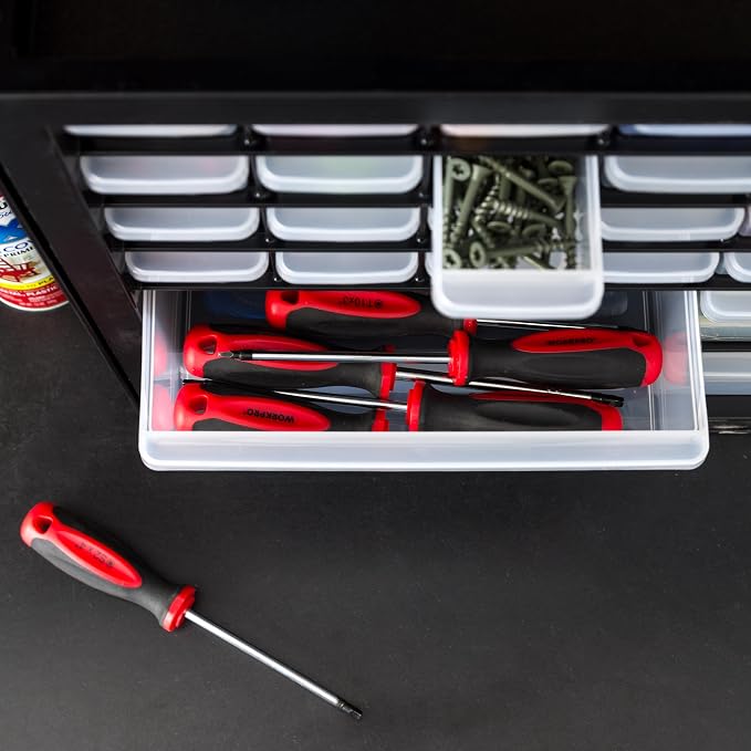 IRIS USA 36-Drawer Storage Cabinet, Garage Tool Screws, Made in USA, Black | Wall mountable, Stackable, Hardware, Electronics, Teacher Toolbox, Small Parts - Image 6